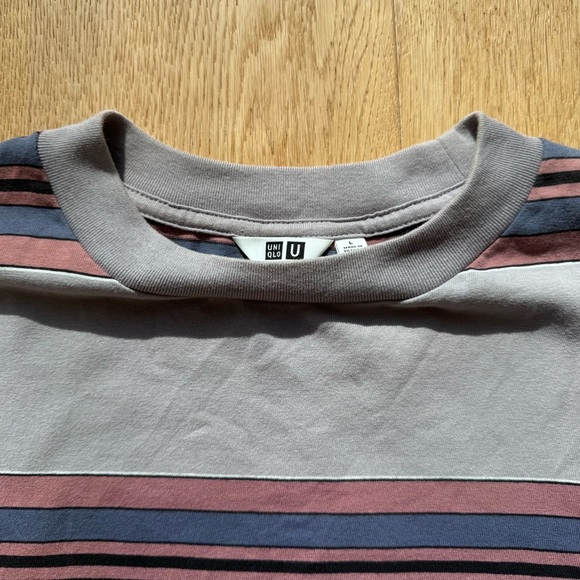 UNIQLO U Men's Striped purple t-shirt - L - Picture 5 of 10